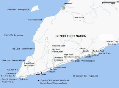 Benoit First Nation Territory map
